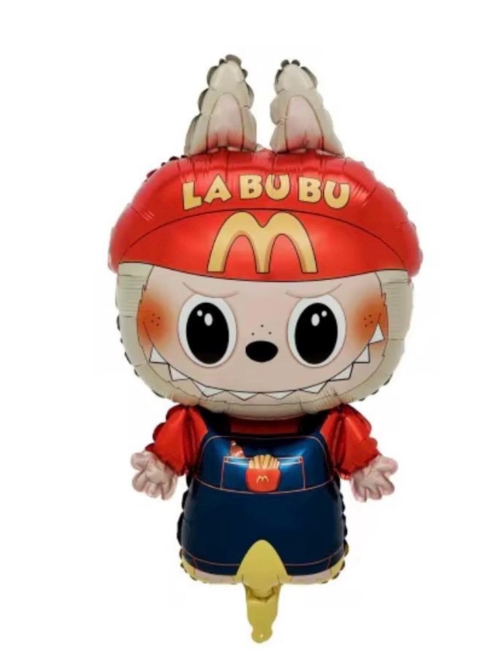 La Bu Bu Character Foil Balloon with Red Hat and Navy Outfit